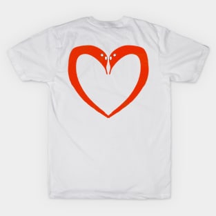 Worm On A String Heart Red T-Shirt